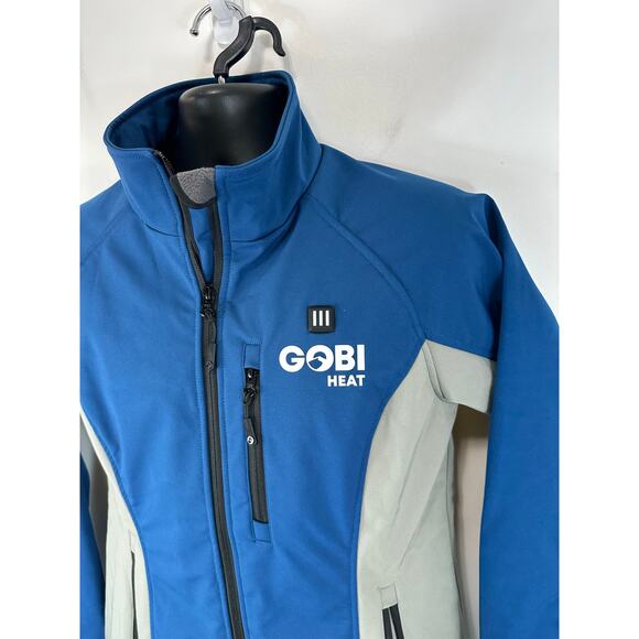 GOBI Heated Softshell Jacket Blue Size Medium Womens With Battery + Charger - Picture 8 of 10